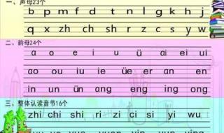 整体认读音节16个跟读